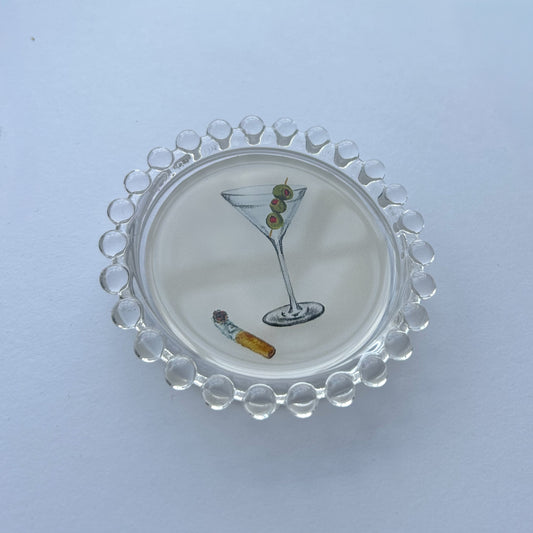 Martini & Cigarette Trinket Dish