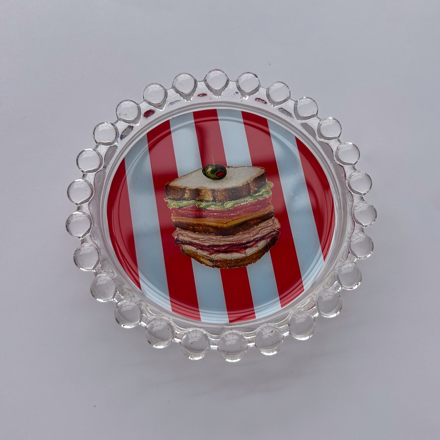 Striped Sandwich Trinket Dish