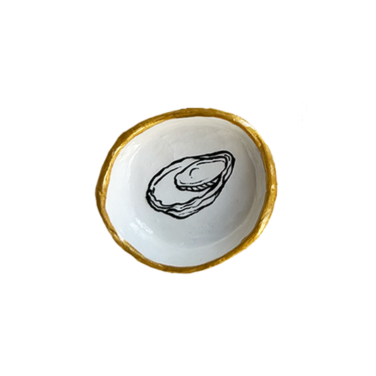 Gold Oyster Dish