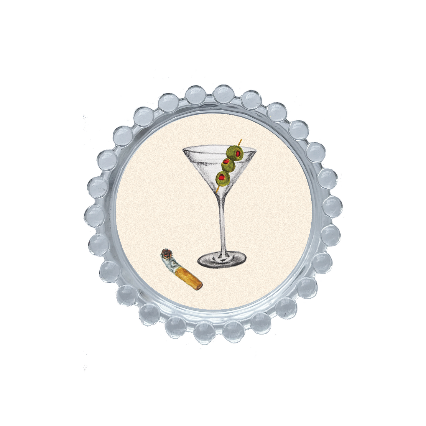Martini & Cigarette Trinket Dish