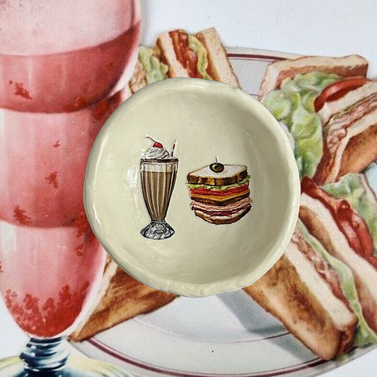 Sandwich & Milkshake Dish