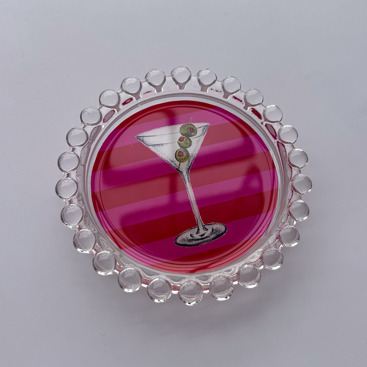 Striped Dirty Martini Trinket Dish