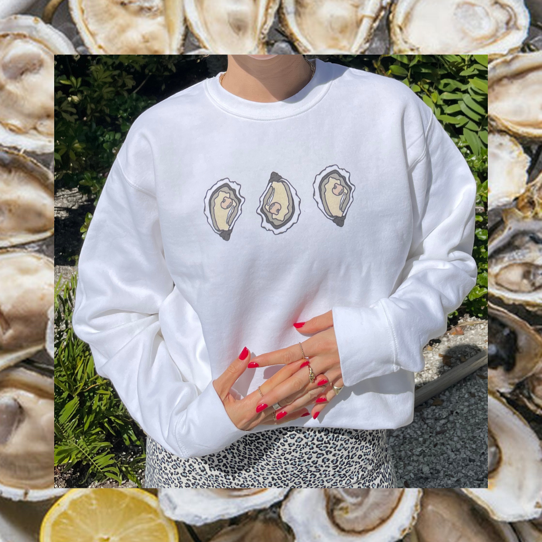 THE WORLD IS YOUR OYSTER CREWNECK